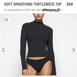 Skims Soft Smoothing Turtleneck Top